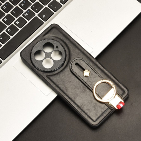 Протиударний чохол Wristband Leather Back для OnePlus 13 - чорний