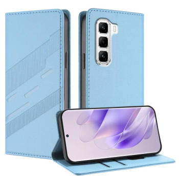 Чохол-книжка Embossed Multi-functional Wallet Retro Leather на Infinix Hot 50 Pro 4G - блакитний