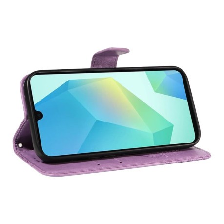 Чохол-книжка Swallowtail Butterfly Embossed Leather  для Samsung Galaxy A26 5G - фіолетовий