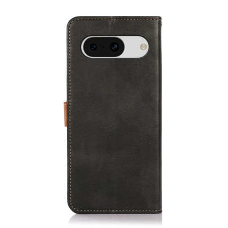 Чехол-книжка KHAZNEH Dual-color Cowhide для Google Pixel 8a - черный