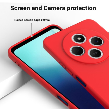 Силіконовий чохол Solid Color Liquid Silicone на Xiaomi Redmi A4 5G - червоний