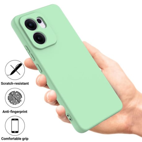 Силіконовий чохол Solid Color Liquid Silicone на OPPO Reno13 F /Reno13 FS - зелений
