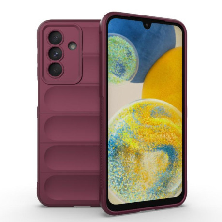 Силіконовий чохол Magic Flannel  для Samsung Galaxy A26 5G - винно-червоний