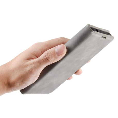 Чехол-книжка Retro-skin Business Magnetic на Samsung Galaxy A02s - серый