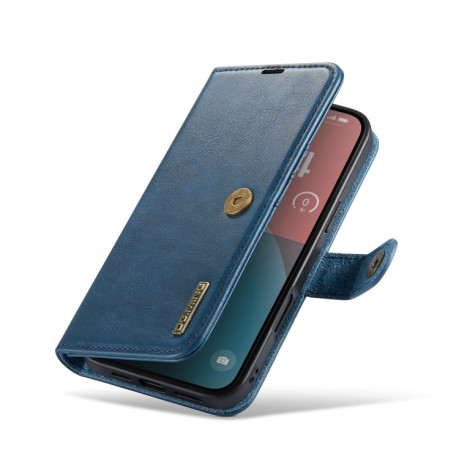 Чохол-книжка DGMING Crazy Horse Texture для iPhone 16 - синій