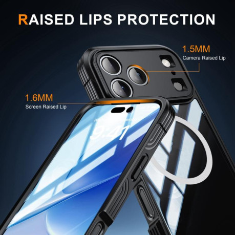 Двосторонний противоударный чехол Life Waterproof MagSafe Magnetic Rugged для iPhone 17 Pro - серый