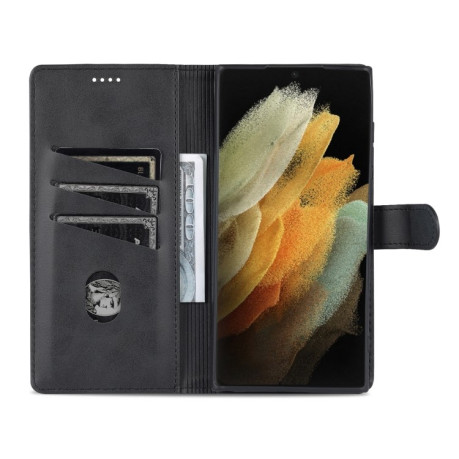 Чехол-книжка AZNS Skin Feel Calf для Samsung Galaxy S22 Ultra 5G - черный