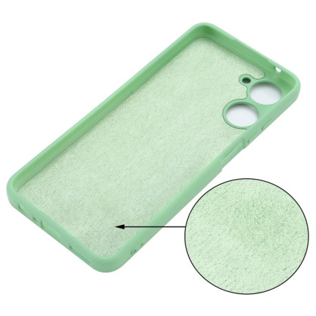 Силиконовый чехол Solid Color Liquid Silicone на Realme 10 4G - зеленый