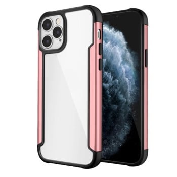 Противоударный чехол Iron Man Series на iPhone 12/12 Pro - розовый