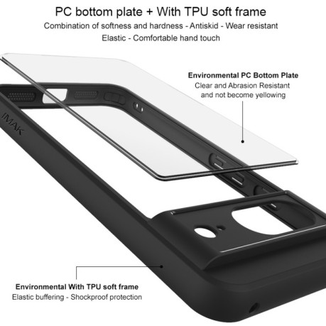 Ударозащитный чехол imak UX-9A Series Four-corner Airbag Shockproof на Google Pixel 8 Pro - черный