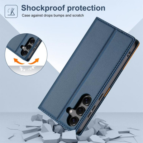 Чохол-книжка N.BEKUS P3 RFID Stitching з кишенькою на карток на Samsung Galaxy S25 FE 5G - синій