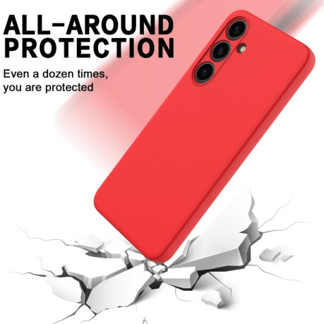 Силиконовый чехол Solid Color Liquid на Samsung Galaxy S24+ 5G - красный
