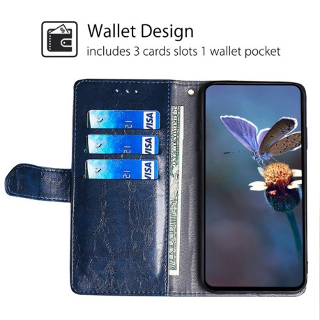 Чохол-книжка Geometric Stitching для OnePlus Ace 3 Pro 5G - синій