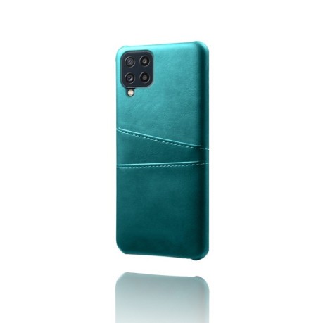 Противоударный чехол Calf Texture with Card Slots для Samsung Galaxy M32/A22 4G - зеленый