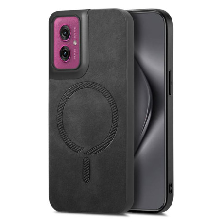 Чохол Retro MagSafe Magnetic PU на Motorola Moto G55 - чорний