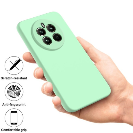 Силиконовый чехол Solid Color Liquid Silicone на Realme 12+ 5G/12 4G/13 4G - зеленый