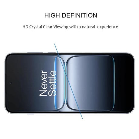 Защитное стекло High Aluminum Full Screen Silk на OnePlus Nord 5 - черное