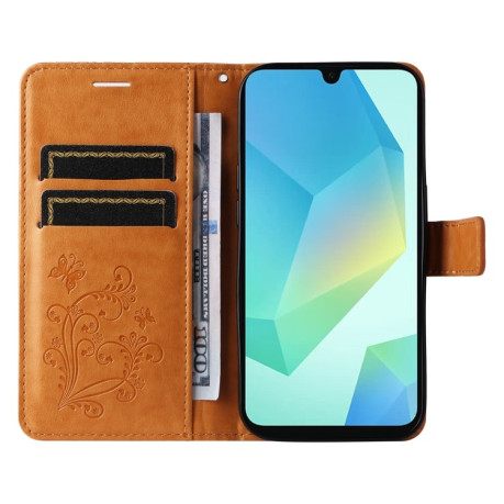 Чохол-книжка Embossed Butterfly  для Samsung Galaxy A26 5G - жовтий