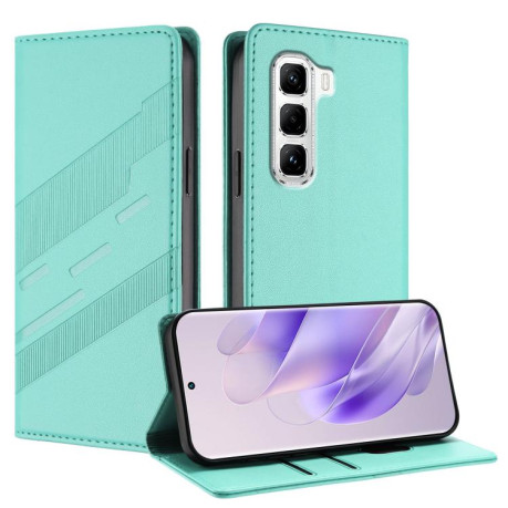Чехол-книжка Embossed Multi-functional Wallet Retro Leather на Infinix Hot 50 Pro 4G - зеленый