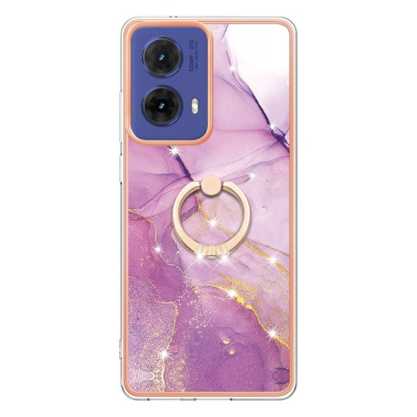 Чохол Electroplating with Ring Holder для Motorola Moto G85 - Purple
