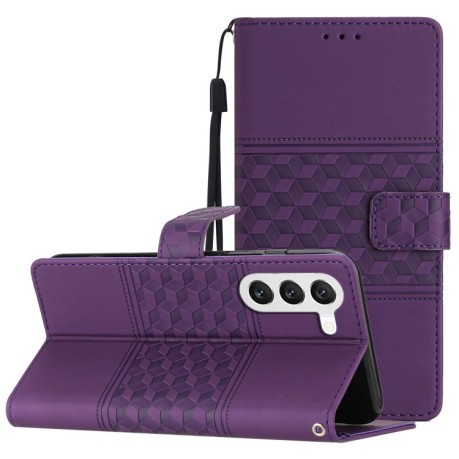 Чехол-книжка Diamond Embossed Skin Feel для Samsung Galaxy S23 5G - фиолетовый