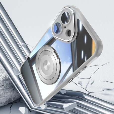 Противоударный чехол MagSafe Acrylic Hybrid для iPhone 16 - серый