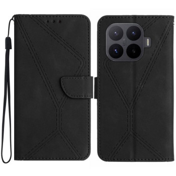 Чохол-книжка Stitching Embossed Leather на Xiaomi 17T 5G — чорний