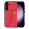 Противоударный чехол Double Buckle для Samsung Galaxy S24+ 5G - красный