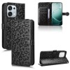 Чохол-книжка з фактурою Honeycomb Dot і магнітним хлястиком на OPPO A6 Pro 4G / 5G Global / F31 5G — чорний