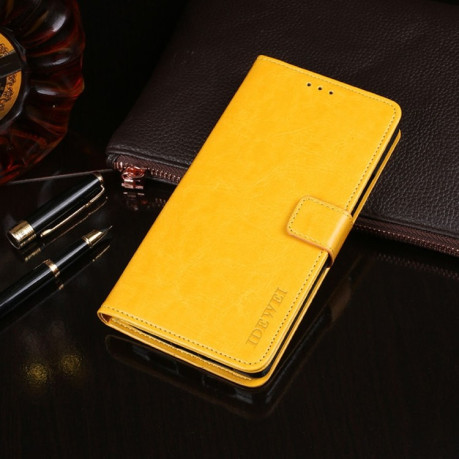 Чехол-книжка idewei Crazy Horse Texture для Samsung Galaxy M52 5G - желтый