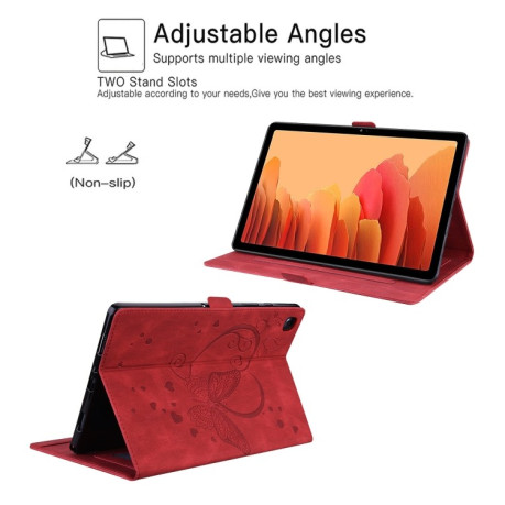 Чехол-книжка Love Butterfly Pattern для Xiaomi Pad 5 / 5 Pro - красный