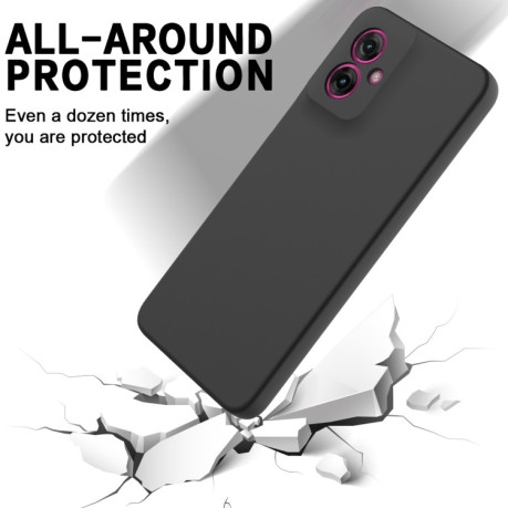 Силіконовий чохол Solid Color Liquid Silicone Motorola Moto G55 - чорний
