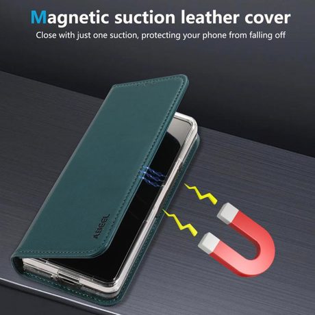 Чехол-книжка ABEEL AB01 с RFID-защитой на Google Pixel 10 Pro Fold — зелёный