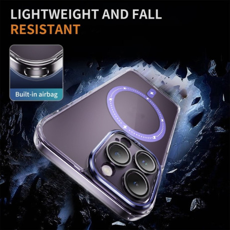 Чохол Clear Case MagSafe Simple Magnetiс для iPhone 15 Plus - фіолетовий