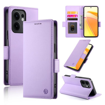 Чехол-книжка Side Buckle Magnetic Frosted Leather для OPPO Reno13 F/Reno13 FS - фиолетовый