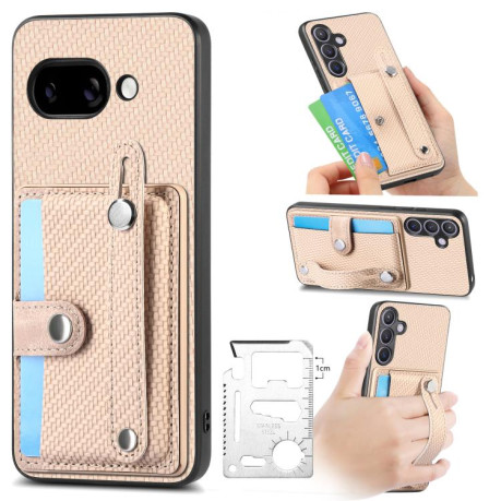 Противоударный чехол Wristband Kickstand Card для  Google Pixel 9a - хаки