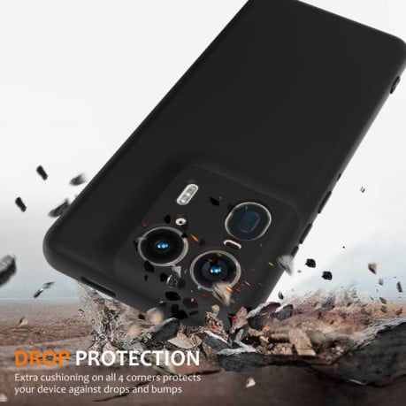 Силиконовый чехол Shockproof Silicone Magsafe для Motorola Edge 50 Ultra - черный