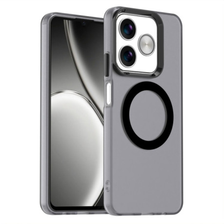 Противоударный чехол MagSafe Holder PC Hybrid для Realme C61/C63/Note 60/Note 60x - черный