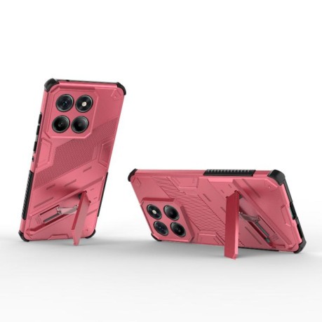 Противоударный чехол Punk Armor для Motorola Edge 60 Fusion 5G - светло-красный