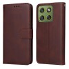 Чехол-книжка Classic Calf Texture на Motorola Edge 70 5G / Moto X70 Air 5G — коричневый