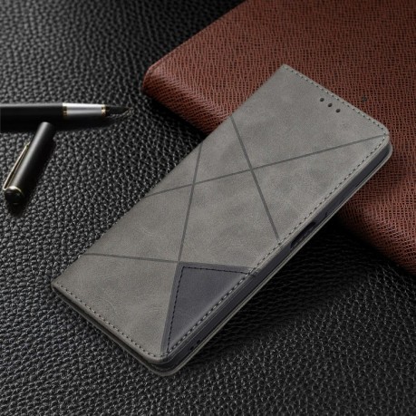 Чехол-книжка Rhombus Texture на Samsung Galaxy A03s - серый