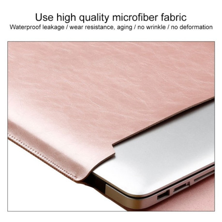 Кожаный Чехол конверт 4 в 1 LPK Microfiber Leather для MacBook Pro 13.3 inch A1708 2016 - 2017 / A1706 2016 - 2017-черный с чехлом для мышки и зарядки