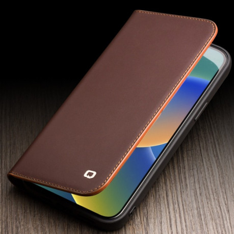 Чохол-книжка QIALINO Business для iPhone 14 Pro Max - коричневий