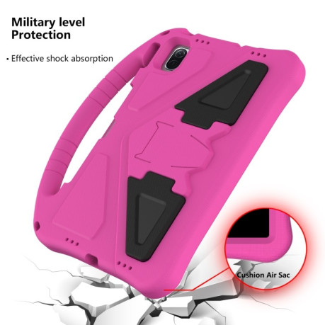 Дитячий протиударний чохол EVA Flat Anti Falling Protective Case Shell with Holder для Xiaomi Pad 6 - пурпурно-червоний