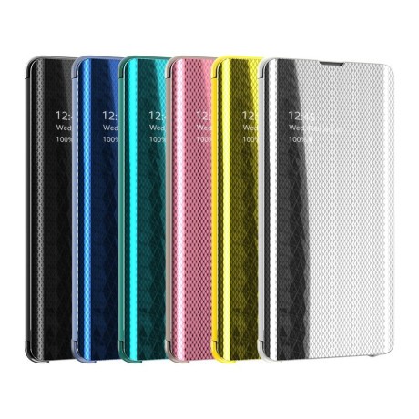 Зеркальный чехол-книжка Flip View Cover на Samsung Galaxy A50/A50S/A30S-черный
