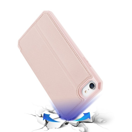 Чехол-книжка DUX DUCIS Skin X Series на iPhone SE 3/2 2022/2020/8/7 - розовый