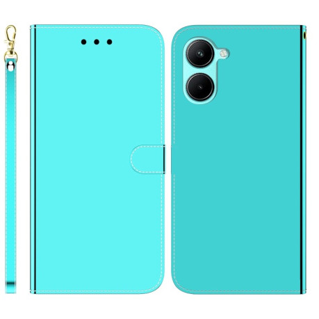 Чехол-книжка Lmitated Mirror для Realme C33 - зеленый