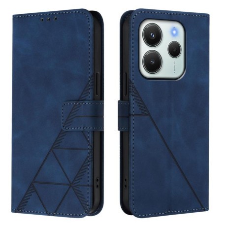 Чохол-книжка Crossbody 3D Embossed Flip Leather Xiaomi Redmi Note 14 4G 164.48mm - синій