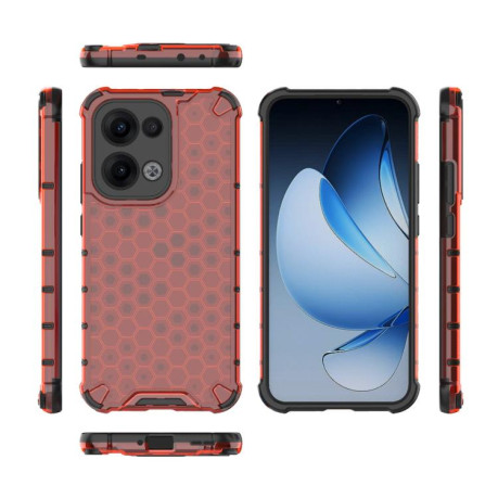 Противоударный чехол Honeycomb на OPPO Reno13 5G Global - красный