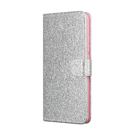 Чехол-книжка Glitter Powder на Samsung Galaxy A31 - серебристый